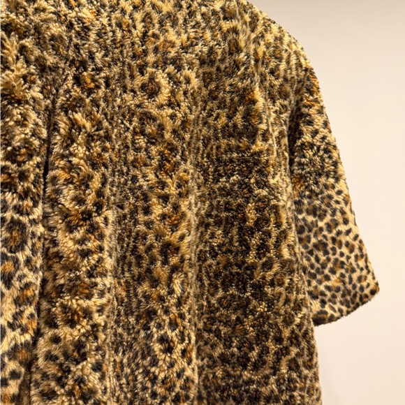 Vintage Leopard Print Faux Fur Coat - Picture 3 of 3